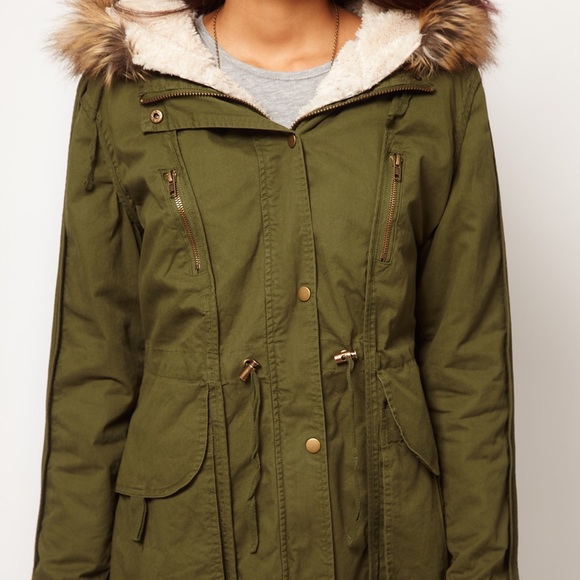 ASOS Fur Hooded Detachable Lined Parka - Picture 4 of 5